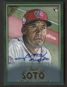 2018 Topps Gallery Green Border Juan Soto Auto RC #’d /99 Autograph Rookie