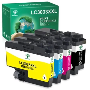 4-Pack Ink Cartridge for Brother LC3033 LC3033 XXL MFC-J995DW MFC-J815DW Printer - Picture 1 of 5