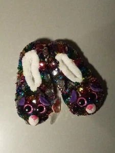 Ty Flippables Pailletten Leopard Dotty Hausschuhe 37/23,2cm - Bild 1 von 1