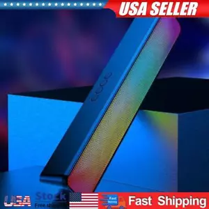 RGB Wireless Speaker Bluetooth-Compatible Music Player High Volume for PC Laptop - Picture 1 of 12