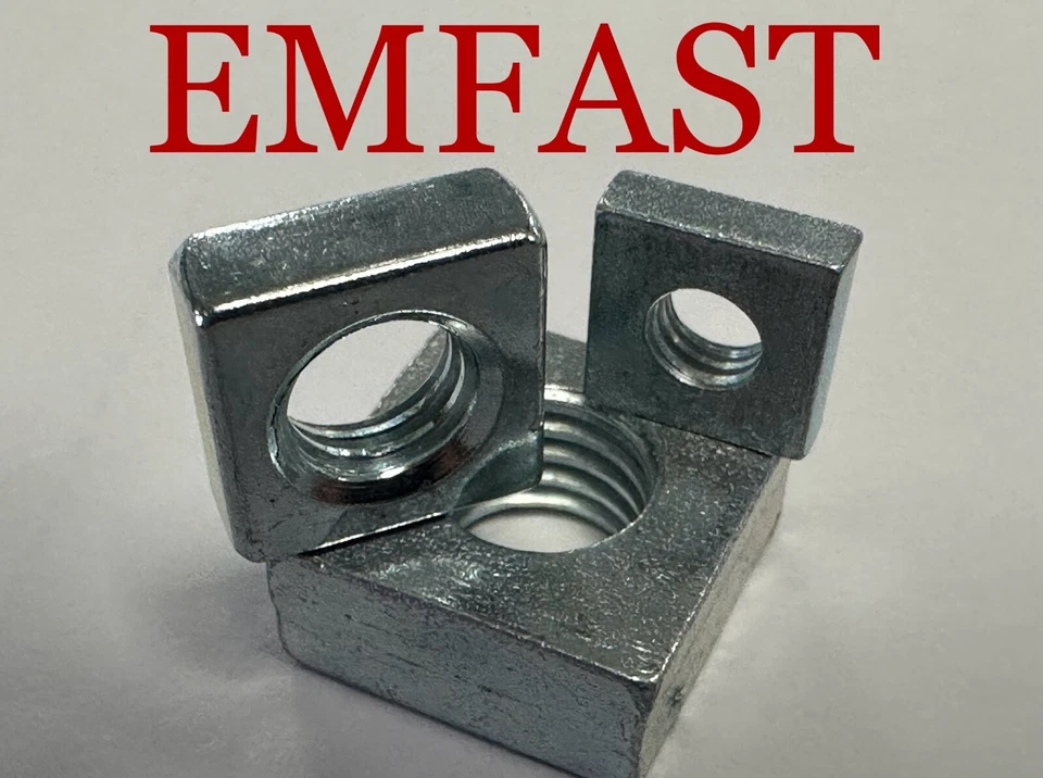 EMFAST 3/16 BSF Square nut steel Zinc Plated British Standard Fine flat locking
