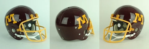 MINNESOTA GOLDEN GOPHERS 1979-1985 Vintage Riddell TK Suspension Football Helmet Cover