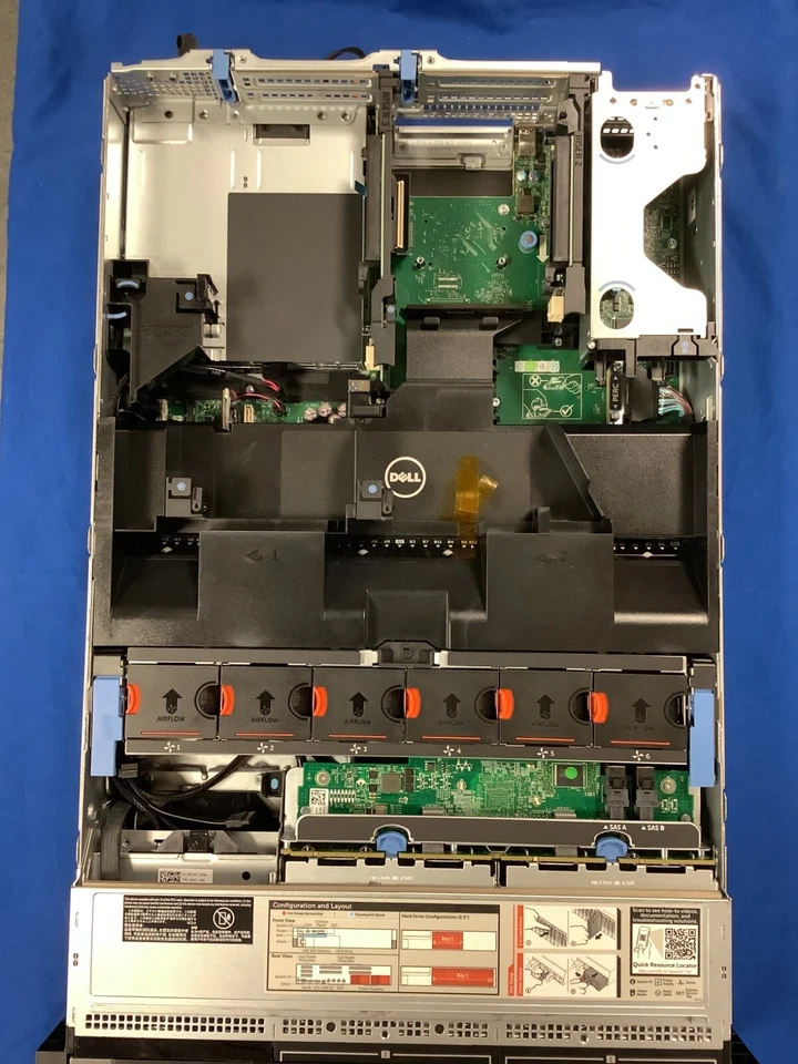 Dell EMC XC730 G13 16 bay 2.5" mob# 072T6D 2x1100w PSU Heatsink Fans cables - Image 1 of 4