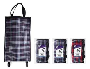 Light Weight Printed Folding Shopping Trolley Bag With 2 Wheels Folding shopping - Picture 1 of 3