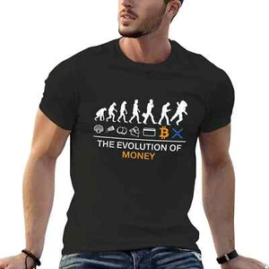 The Evolution Of Money Funny Crypto Bitcoin Ripple XRP To The Moon T-Shirt luxur - Picture 1 of 23
