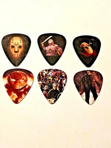 Jason Vorhees Horror  SINGLE SIDED PICTURE GUITAR PICKS  Set of 6 - Picture 1 of 3