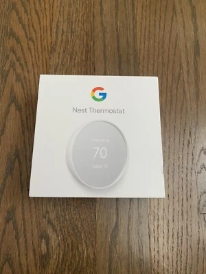 Google Nest Smart Thermostat, Snow (White)- (FACTORY SEALED) (Brand New) - Image 1 of 3