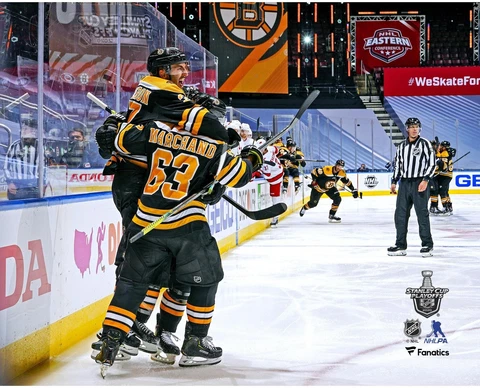 Patrice Bergeron Unsigned 2020 Stanley Cup Playoffs Game 1 vs Cover