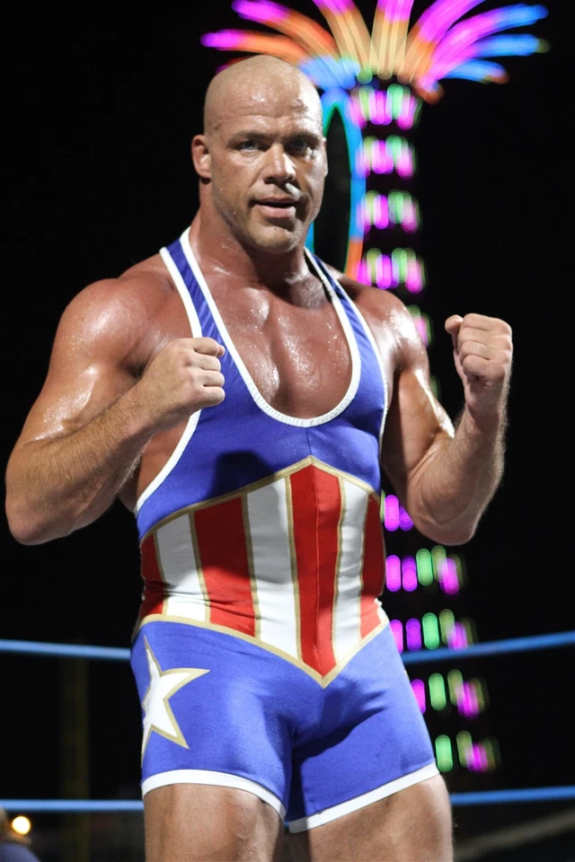 KURT ANGLE POSED 8x10 TNA COLOR PHOTO ROH ECW WWE NXT AEW NXT  - Image 1 of 1