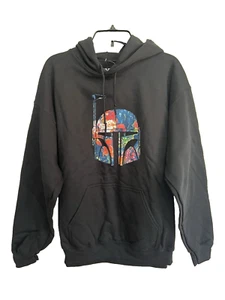 Sudadera con Capucha Floral Star Wars Boba Fett Para Hombre Grande Negra Polar Mad Engine Nueva con Etiquetas - Imagen 1 de 8