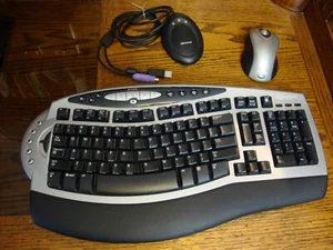 Microsoft Ergonomic Comfort Wireless Desktop Keyboard 1.0A & Optical Mouse 2.0 - Picture 1 of 10