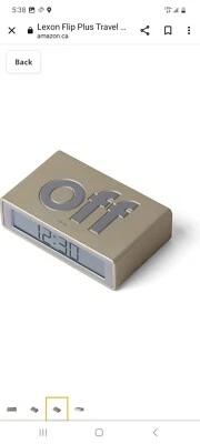 Lexon Flip Plus Travel Mini LCD Alarm Clock Radio Controlled Touch sensor light