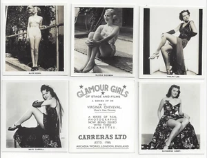 Complete set 36 Carreras Cigarette Cards Glamour Girls of Stage & Films VG/Ex. - Picture 1 of 1
