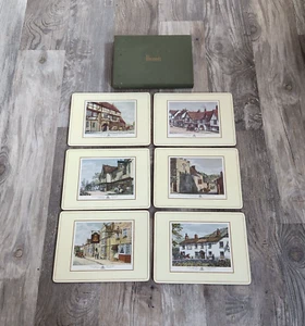 United Kingdom 6 Place Mats Harrods Box Pimpernel cork back Made in England - Picture 1 of 10