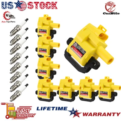 Bobinas de encendido y bujías de iridio UF192 8 piezas para (1999-2002) GMC B7 7,2 L 8,1 L Foto 1 de 4