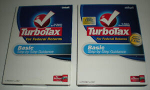 Turbotax Basic 2007 and 2008 lot. Federal. New. 