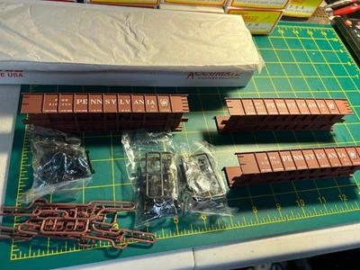 Accurail HO Kit #37384 3 Pack 41’ Steel Gondola PRR RR (610)250,789,841 NOS - Image 1 of 4