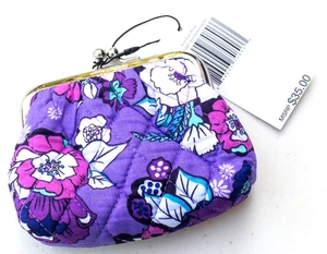 Vera Bradley Kiss Coin Purse in Enchanted Garden.   NWT - Picture 1 of 4