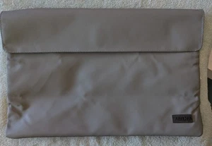 Portable Monitor Sleeve Bag, PU Leather Laptop Tablet Case, Grey 16.1" - Afbeelding 1 van 9