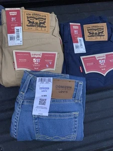 Lot of 3 DENIZEN from Levi's Boy’s Jeans Light Blue 10 Regular Slim (2 Stretch) - Picture 1 of 9