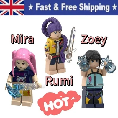 LACEY'S CRYPT KPop⭐Demon Hunters Building Blocks Toys Huntrix Lego Figures Rumi Mira Zoey Gift