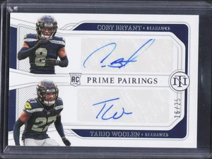 2022 National Treasures Coby Bryant Tariq Woolen Prime Pairings Rookie Auto /25 - Picture 1 of 2