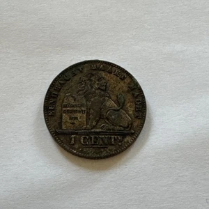 Belgien 1 Cent 1899 Verfassung, seltene alte Münze - Bild 1 von 2
