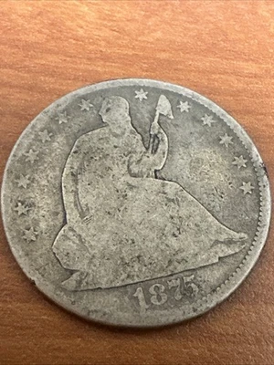 1875 Liberty Seated Silver Half Dollar - Image 1 of 4