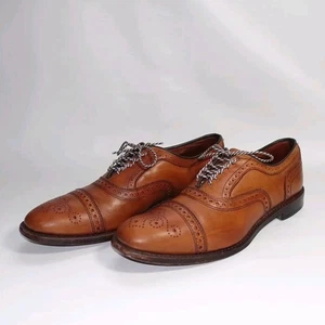 Allen Edmonds Strand Cap-Toe Oxford  Walnut Brown Dress Shoe 1635 Size 10 B - Picture 1 of 14
