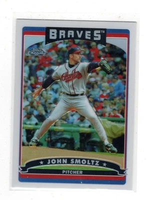 2006 Topps Chrome Refractor #147 John Smoltz - Image 1 of 2