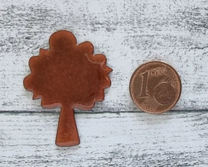 Vintage 1970er Emaille Baum braun Natur Umwelt Geschenk Kreativ Retro Upcycling - Picture 1 of 3