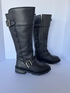XELEMENT DAMEN HOHE SCHWARZE REITSTIEFEL, GRÖSSE 6,5 M, REISSVERSCHLUSS, NIE GETRAGEN, TOP! - Bild 1 von 24