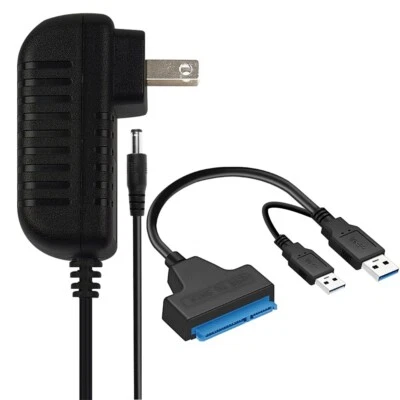 USB 3.0 to SATA III Hard Drive Adapter for 2.5 "3.5" HDD SSD with 12V 2A Power - Image 1 of 3