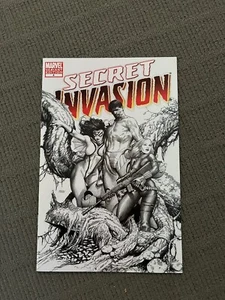 Secret Invasion #4 - 1:75 Sketch McNiven Variant Ratio NM - Picture 1 of 4