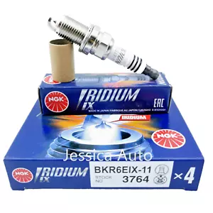 Set of 4 BKR6EIX11 Spark Plugs Iridium IX NGK BKR6EIX-11 3764 - Picture 1 of 1