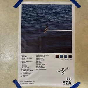 SZA - SOS ✅ R&B -Rap Music Poster ✅ Wall Art Room Canvas Man Cave✅ 16x24 inch - Picture 1 of 4