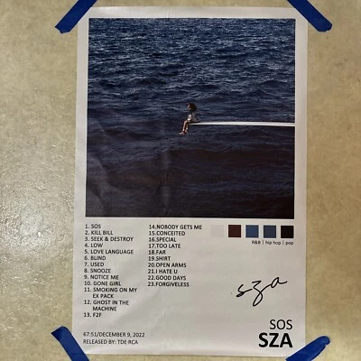 SZA - SOS ✅ R&B -Rap Music Poster ✅ Wall Art Room Canvas Man Cave✅ 16x24 inch - Image 1 of 4