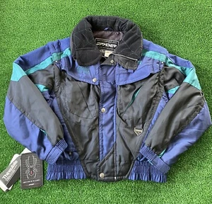 VTG 90s Spyder Quest Ski Snowboarding Racing Thinsulate Jacket Coat Color Block - Picture 1 of 12