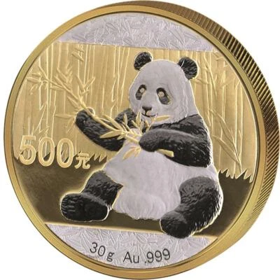 2017 CHINESE PANDA 30 GRAM GOLD COIN WITH PALLADIUM/PLATINUM LOW MINTAGE OF 250 - Photo 1/4