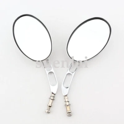 Espejos retrovisores laterales cromados para Harley Davidson Fatboy Heritage Softail Classic Foto 1 de 4