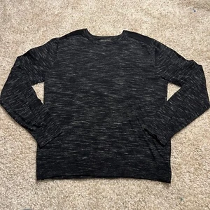 Banana Republic Shirt Men Medium Gray Heather Long Sleeve Pullover Preppy Casual - Picture 1 of 10