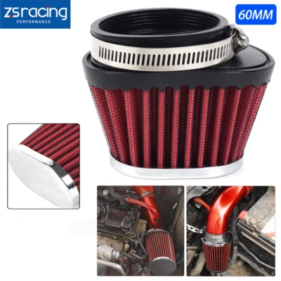 60mm/2.36in Red Air Filter Pod Cleaner Fit For Bike Dirt ATV Quad Pit Motorcycle Foto 1 de 4