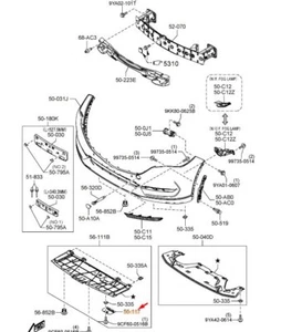 MAZDA CX-5 MK2 Front Bumper Service Hole Cover KB8A56079 NEW GENUINE - Picture 1 of 2