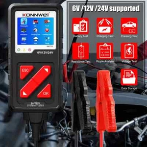 12V/24V Motorcycle Car Truck 2000CCA Charging Cranking Test Tools Battery Tester - Picture 1 of 16