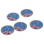 6Pcs 2.7x 2.7inches Mountain Moon Star Embroidered Patch  Hats