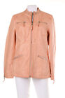 Dress In Faux Leather Jacket Garment Dyed Studs D 40 apricot