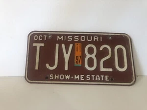 MISSOURI Car Steel Tag license plate 1997 Show-Me-State Garage Decor - Picture 1 of 8