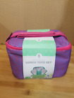 Insulated Lunch Box 6 Piece Tote Set Container Ice Pack PINK PURPLE