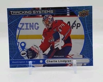 2025-26 Upper Deck Series 1 Charlie Lindgren #TS-27 Tracking Systems Washington - Image 1 of 2