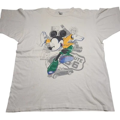 De colección Mickey Mouse California Route 66 Viaje Para Hombre Talla 2XL Años 90 Cosido Único Foto 1 de 4